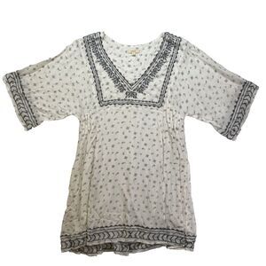 Oddy Dress womens S bohemian‎ empbroidered Prairie core fit & flare